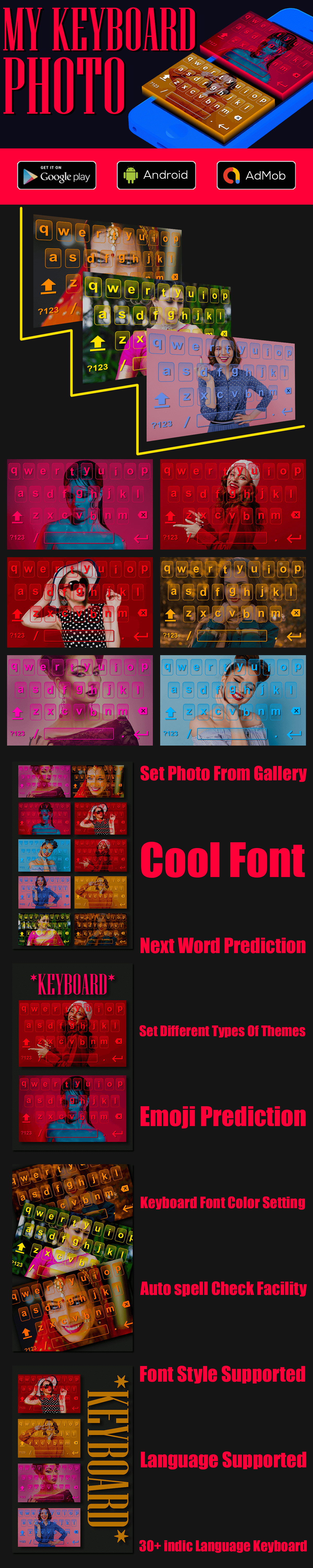 My Photo Keypad 2022 | Picture Keyboard Customizer | MyGallery Photo Keyboard Androd App| Android 11